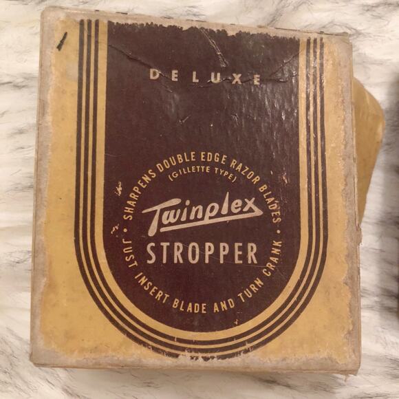 Vintage Deluxe Twinplex Mens Grooming Blade Sharpener Stropper - Picture 8 of 9